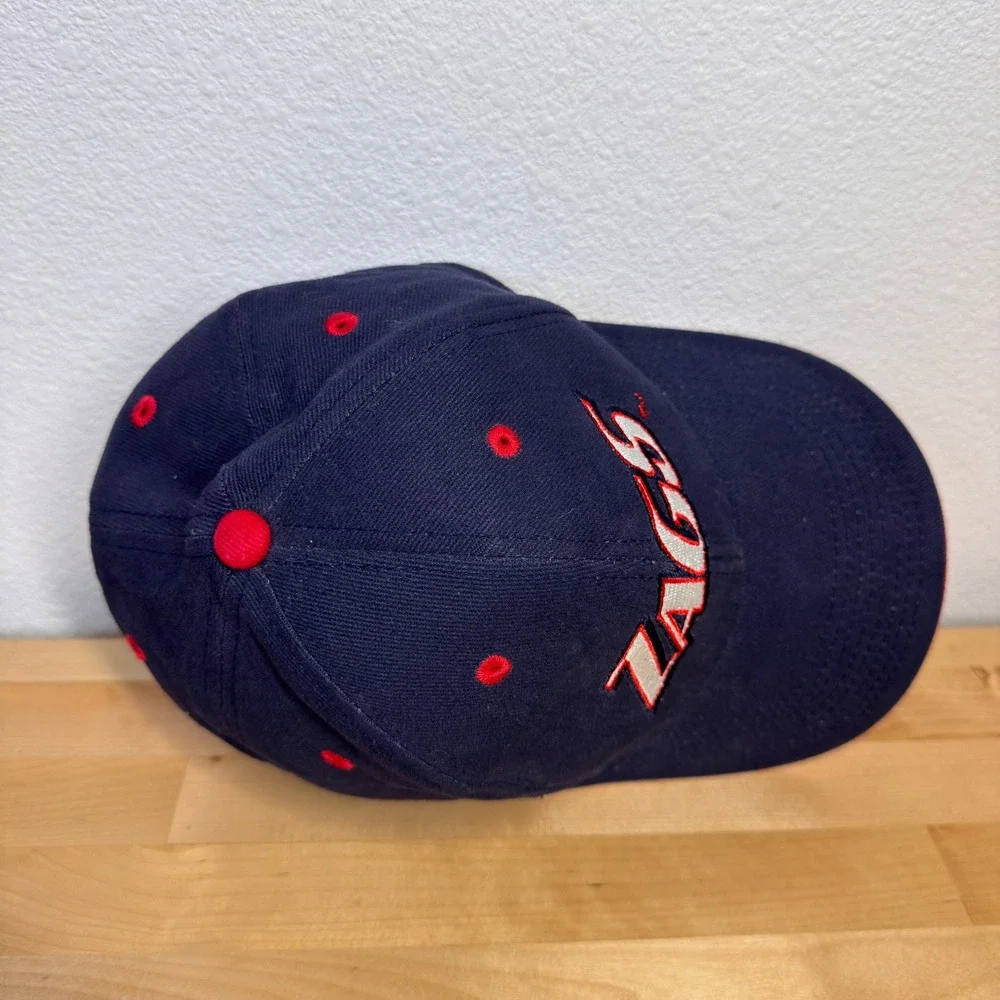 Gonzaga Zags Bulldogs Signatures Navy Blue Red Embroidered Baseball Cap Hat Mens